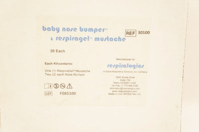 Respiralogics 30100 Baby Nose Bumper & RespiraGel Mustache - Box of 20